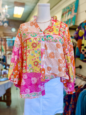 FATE: Bright Mixed Print Blouse