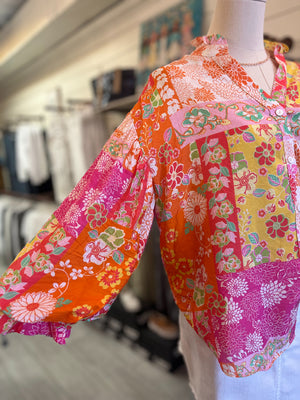 FATE: Bright Mixed Print Blouse