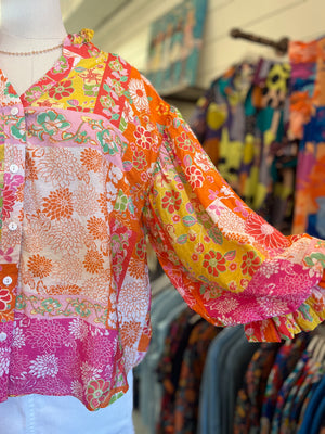 FATE: Bright Mixed Print Blouse